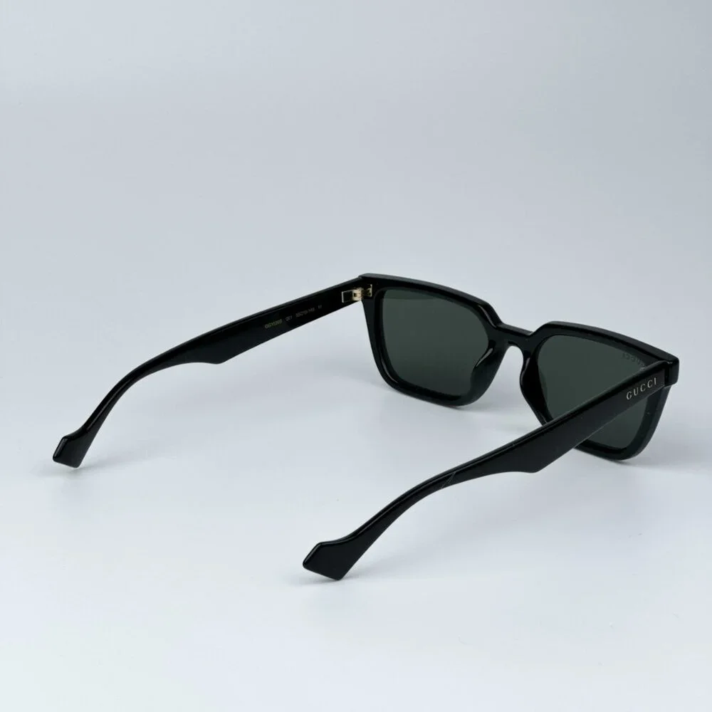 Gucci GG1539S 001 BRAND NEW Sunglasses Black Grey Unisex Rectangle
